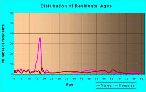 Age and Sex of Residents in zip code 51365