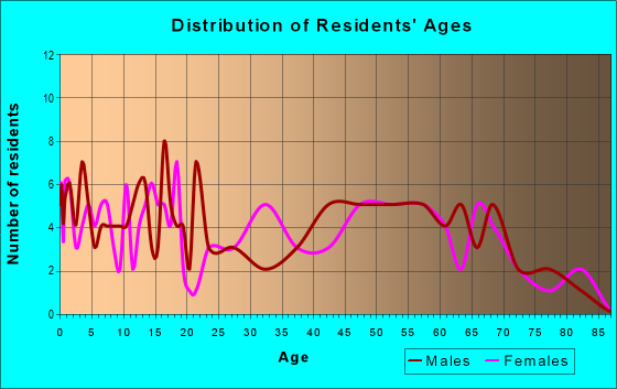 Age and Sex of Residents in zip code 51453