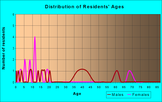 Age and Sex of Residents in zip code 51459