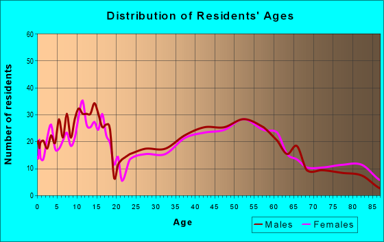 Age and Sex of Residents in zip code 53013