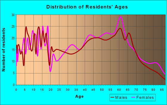 Age and Sex of Residents in zip code 53191