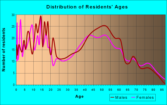Age and Sex of Residents in zip code 53919