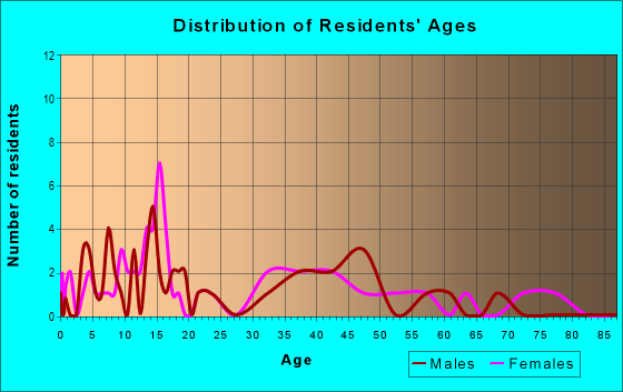 Age and Sex of Residents in zip code 54160