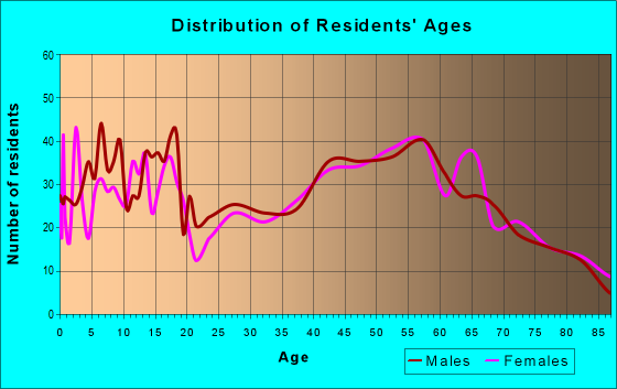 Age and Sex of Residents in zip code 56273