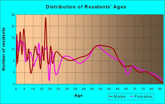 Age and Sex of Residents in zip code 56282