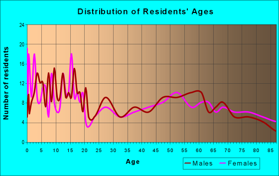 Age and Sex of Residents in zip code 56440