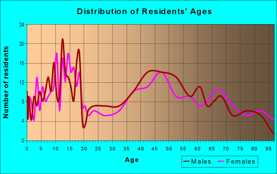 Age and Sex of Residents in zip code 56726