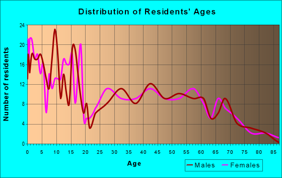 Age and Sex of Residents in zip code 57311