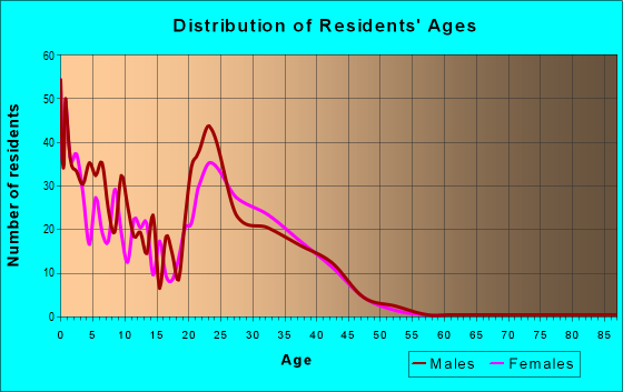 Age and Sex of Residents in zip code 58204