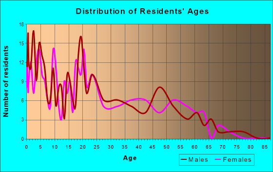 Age and Sex of Residents in zip code 59855
