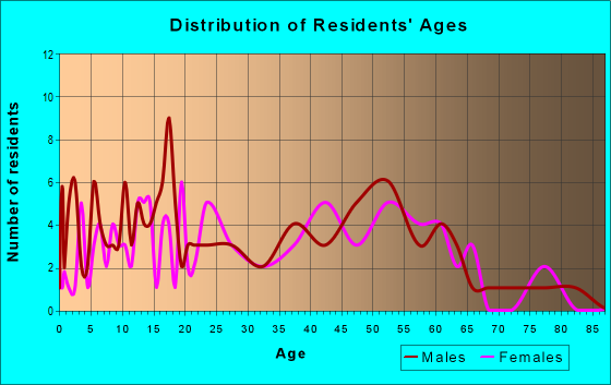 Age and Sex of Residents in zip code 60109