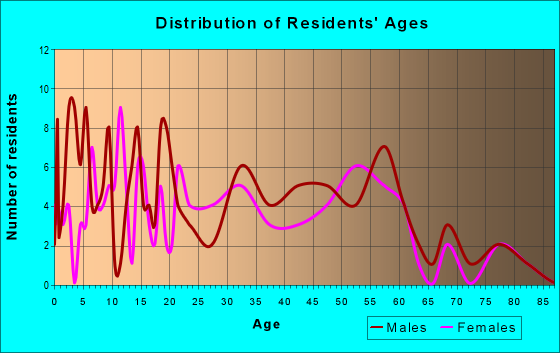 Age and Sex of Residents in zip code 60537