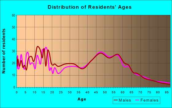 Age and Sex of Residents in zip code 60541