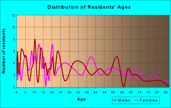 Age and Sex of Residents in zip code 60910