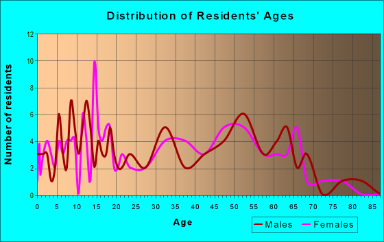 Age and Sex of Residents in zip code 60917
