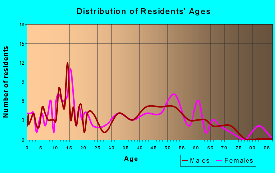 Age and Sex of Residents in zip code 60931