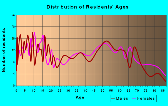 Age and Sex of Residents in zip code 60963
