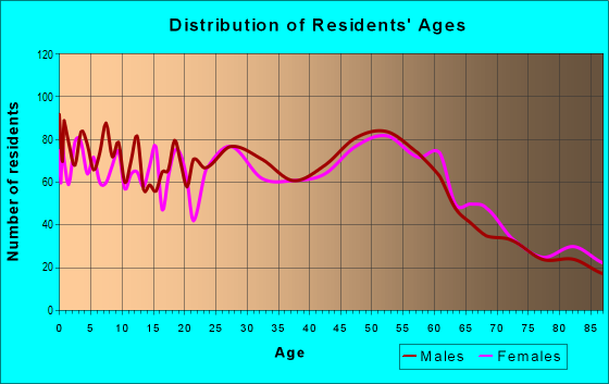 Age and Sex of Residents in zip code 61301