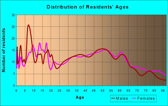 Age and Sex of Residents in zip code 61813