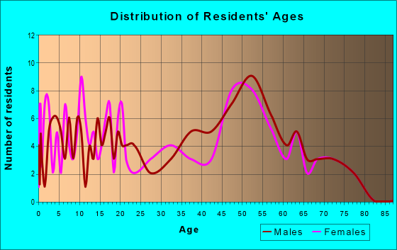 Age and Sex of Residents in zip code 61872