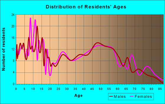 Age and Sex of Residents in zip code 61877