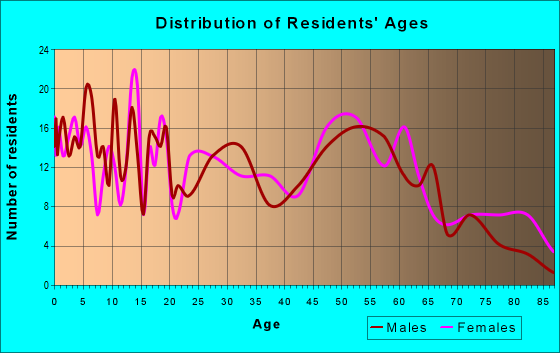 Age and Sex of Residents in zip code 61937