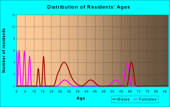 Age and Sex of Residents in zip code 62857