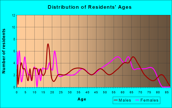 Age and Sex of Residents in zip code 62867