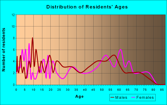 Age and Sex of Residents in zip code 62877