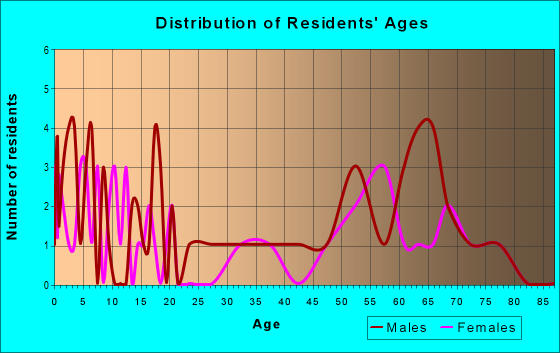 Age and Sex of Residents in zip code 63538