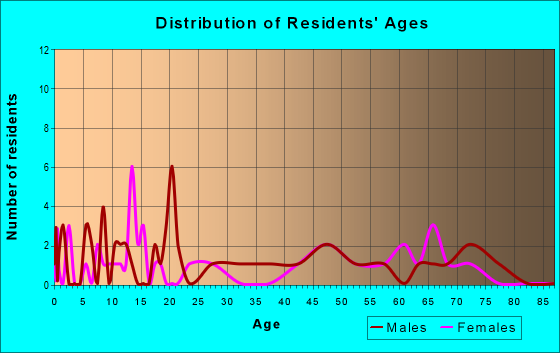 Age and Sex of Residents in zip code 63763