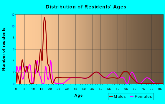 Age and Sex of Residents in zip code 63784