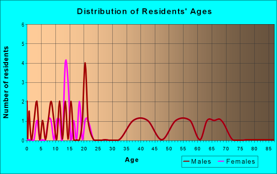 Age and Sex of Residents in zip code 63860