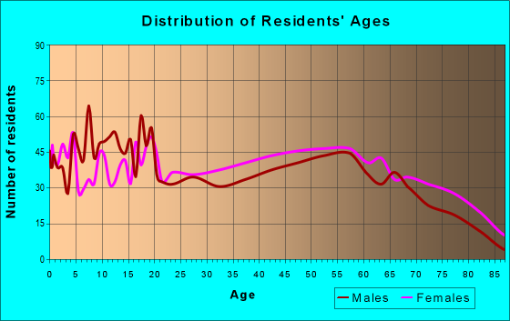 Age and Sex of Residents in zip code 63863