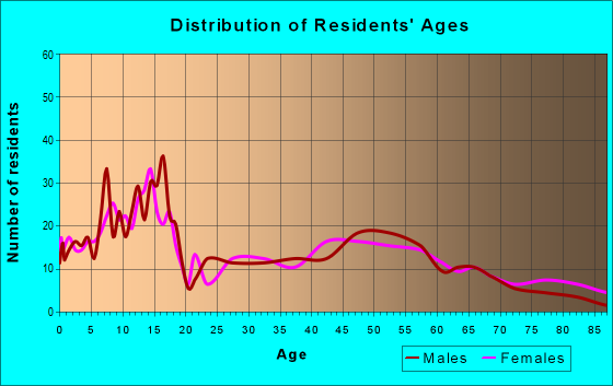 Age and Sex of Residents in zip code 67031
