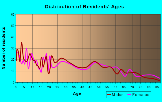 Age and Sex of Residents in zip code 67878