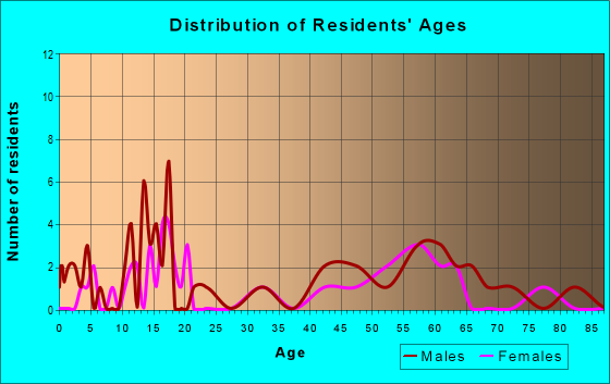 Age and Sex of Residents in zip code 68381
