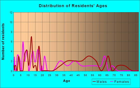 Age and Sex of Residents in zip code 68785