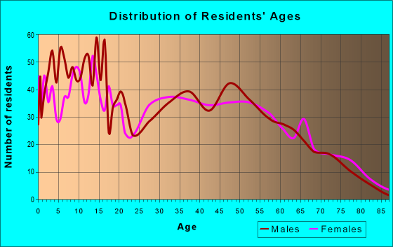 Age and Sex of Residents in zip code 71837