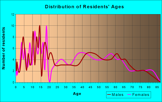 Age and Sex of Residents in zip code 73528