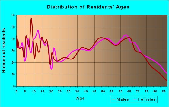 Age and Sex of Residents in zip code 76255