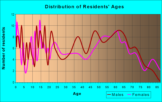 Age and Sex of Residents in zip code 76653