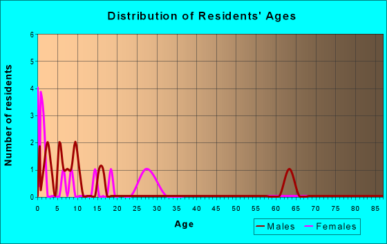 Age and Sex of Residents in zip code 77451