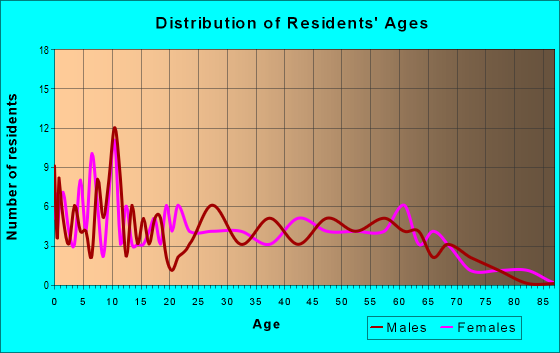 Age and Sex of Residents in zip code 77466
