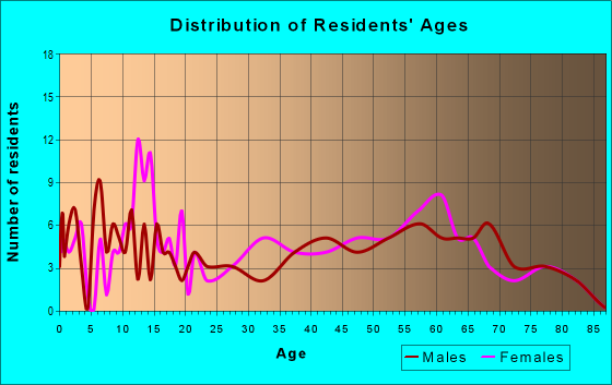 Age and Sex of Residents in zip code 77475