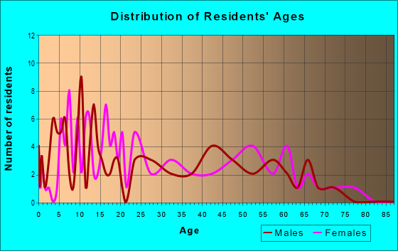 Age and Sex of Residents in zip code 77878