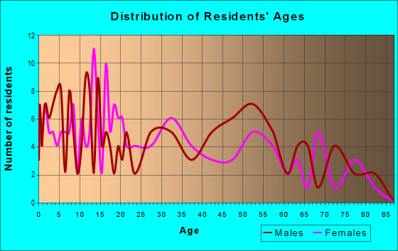 Age and Sex of Residents in zip code 77978