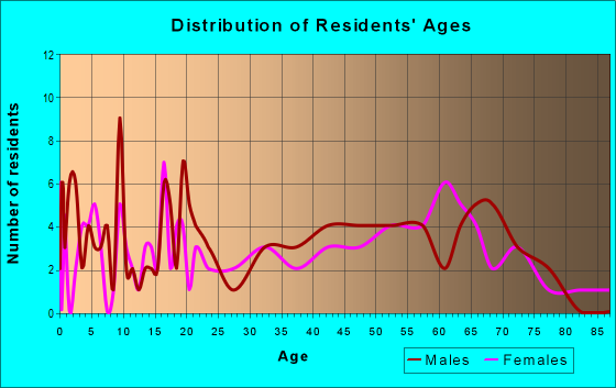 Age and Sex of Residents in zip code 78141