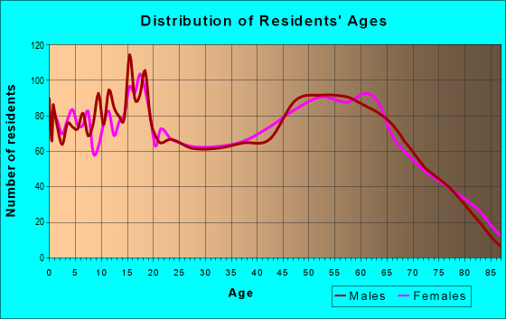 Age and Sex of Residents in zip code 78336