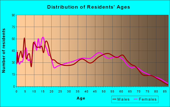 Age and Sex of Residents in zip code 78372